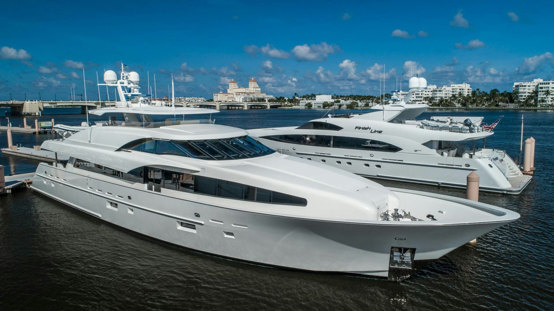 a large white yacht aboard FUGITIVE *NAME RESERVED* Yacht for Sale