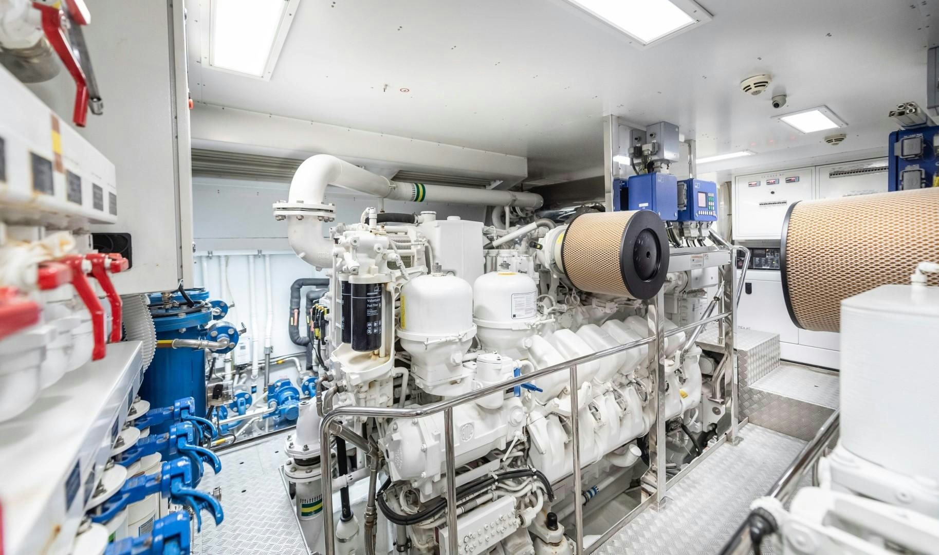 a room with several machines aboard ARGENTO Yacht for Sale