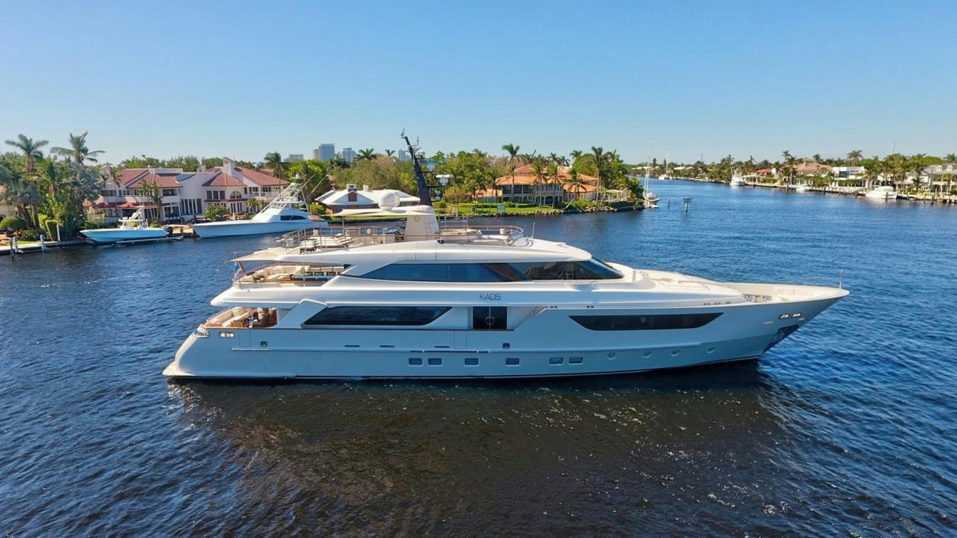 a boat on the water aboard KAOS Yacht for Sale