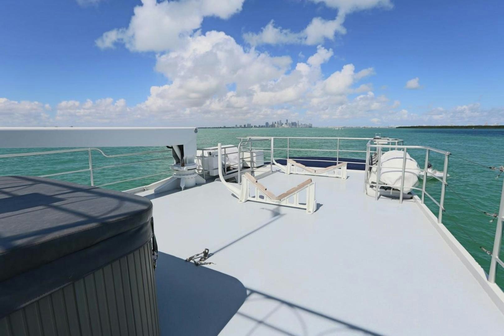 a boat on the water aboard KAHU Yacht for Sale