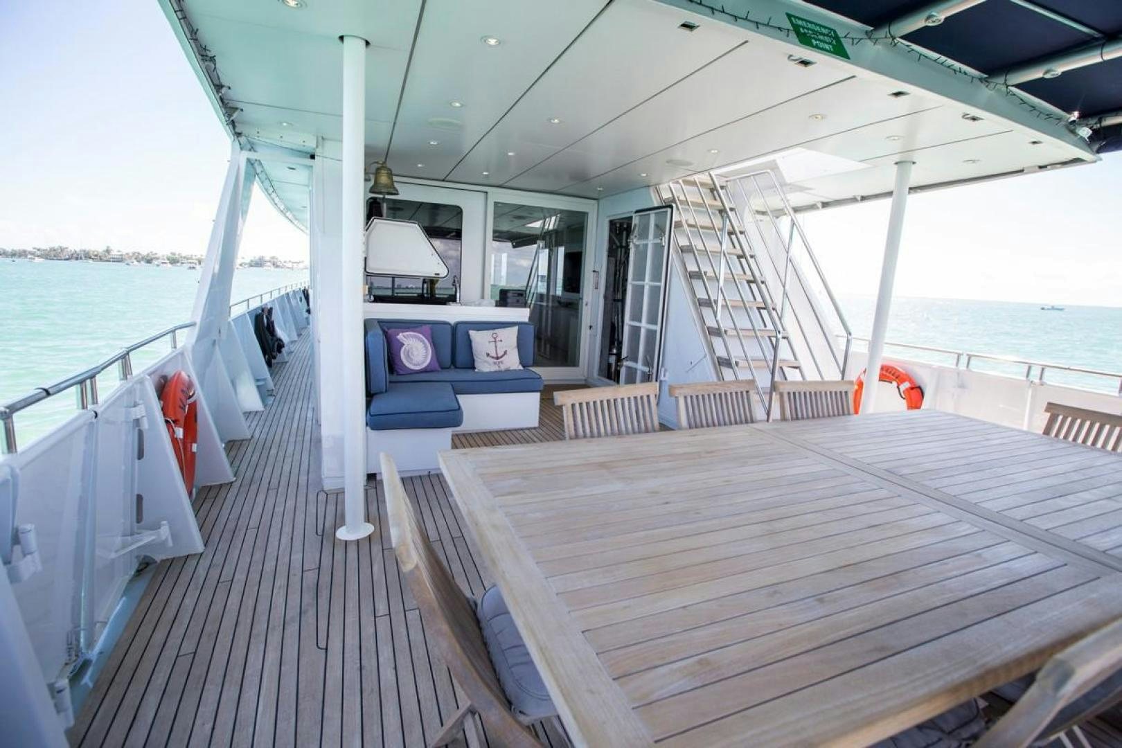 a deck on a boat aboard KAHU Yacht for Sale