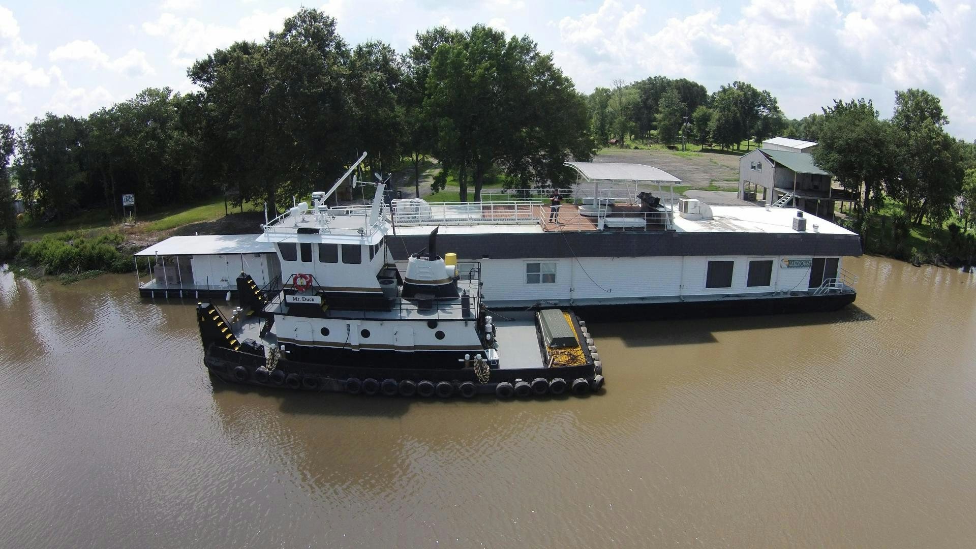 a boat on the water aboard LAKEHOUSE Yacht for Sale