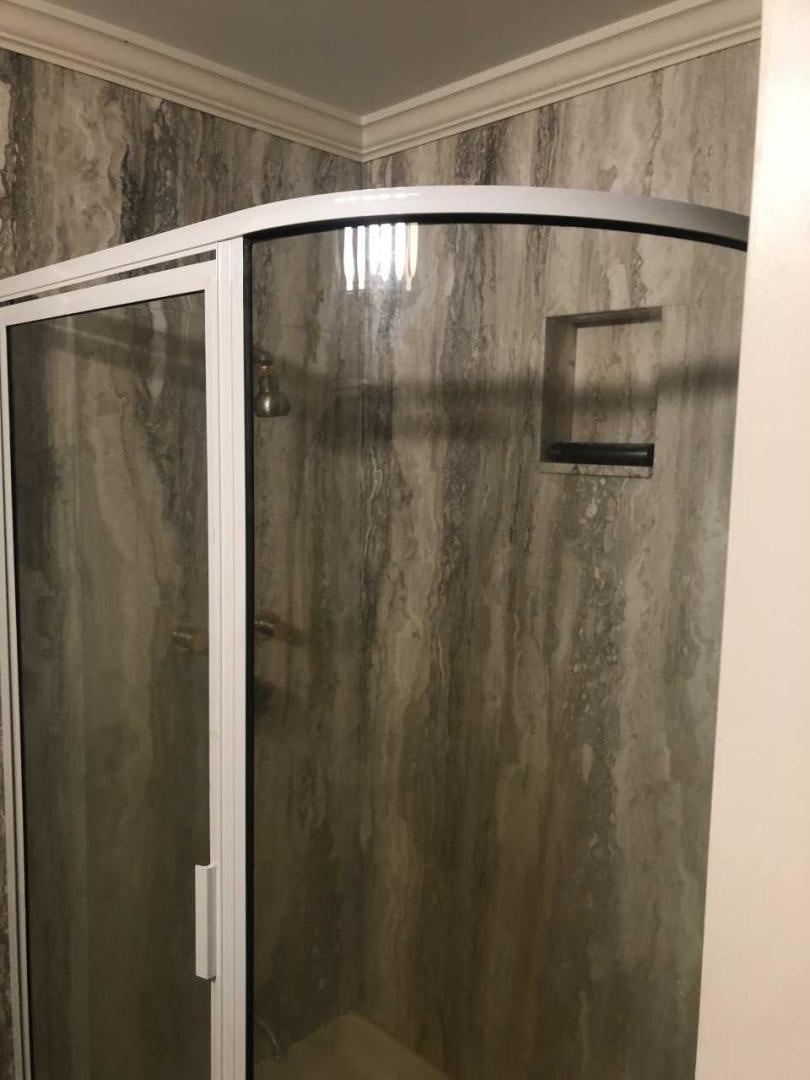 a glass door with a handle aboard LAKEHOUSE Yacht for Sale