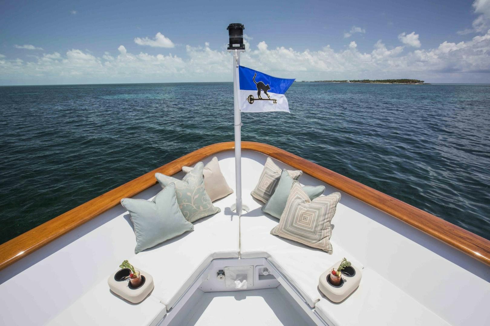 a boat with towels on it aboard CHERISH Yacht for Sale