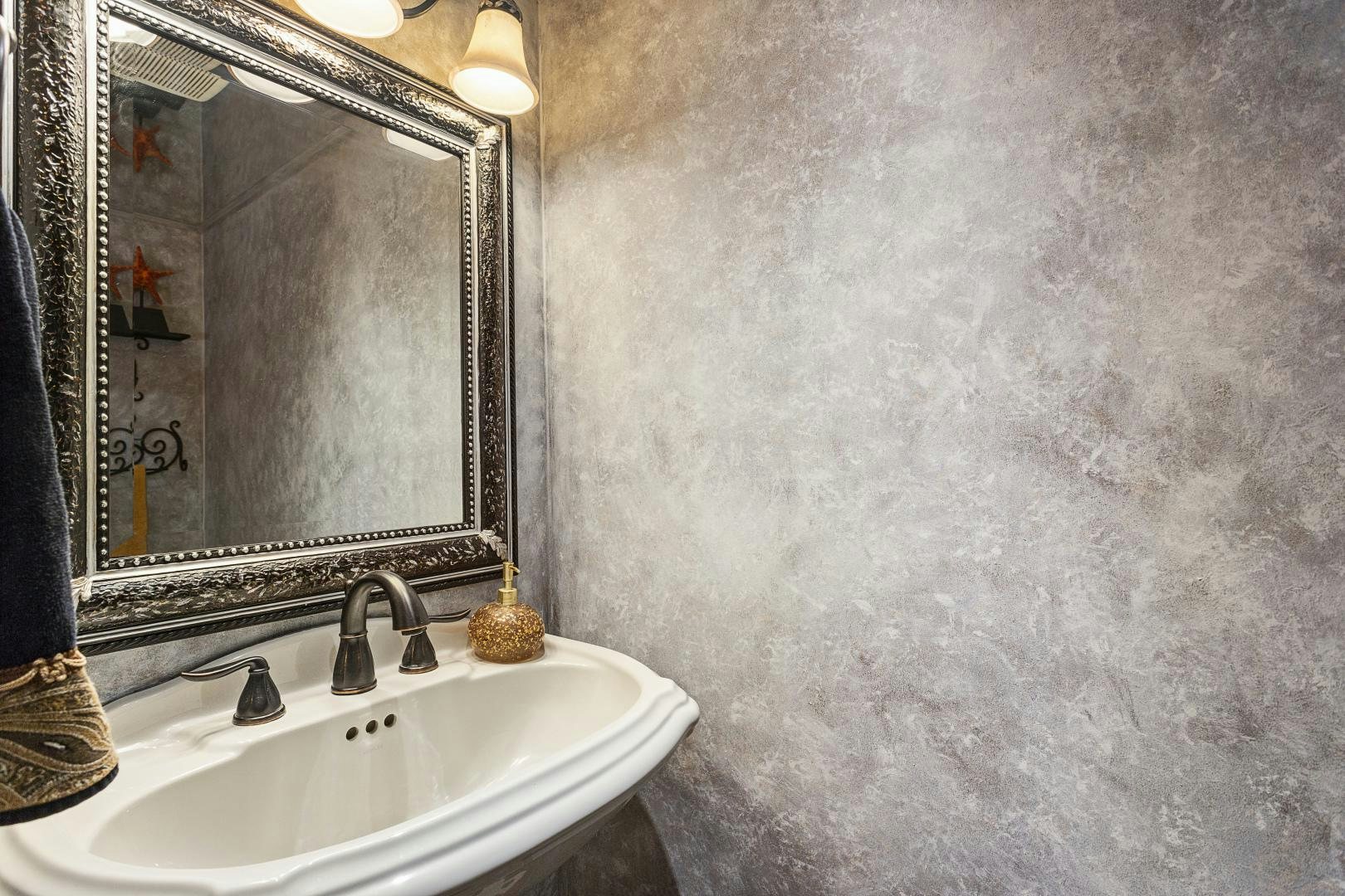 a bathroom with a mirror and a sink aboard ISABELLA Yacht for Sale