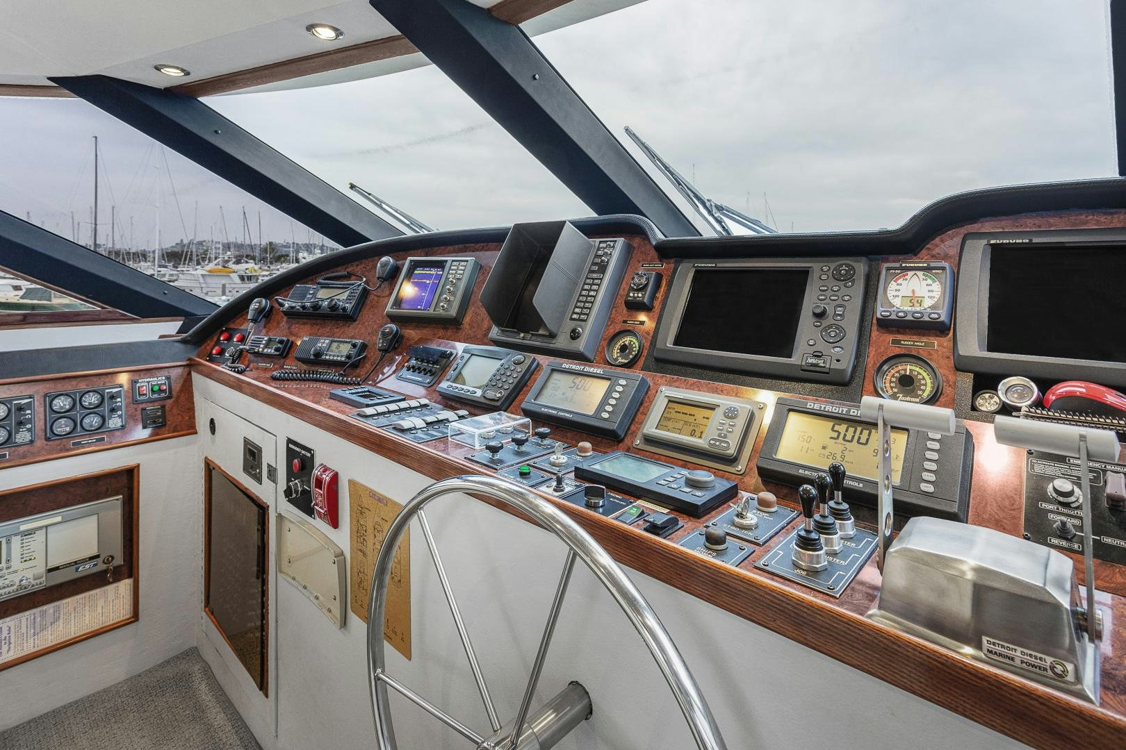 inside of a car aboard ISABELLA Yacht for Sale