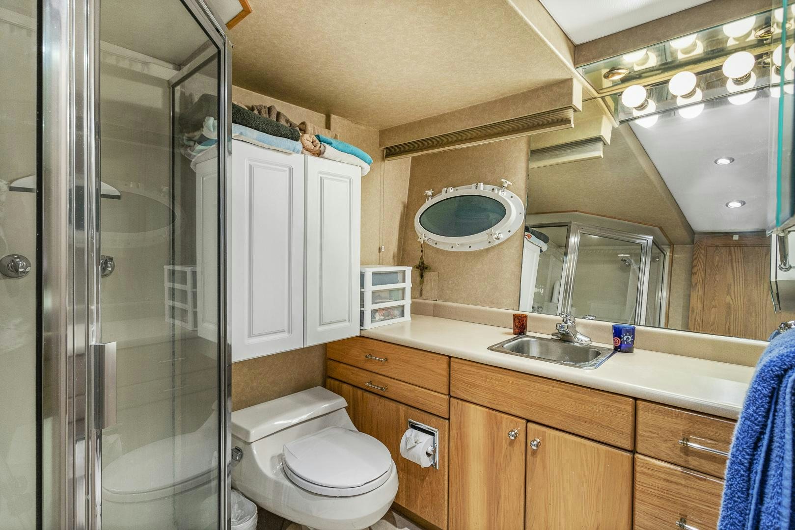a bathroom with a toilet and sink aboard ISABELLA Yacht for Sale