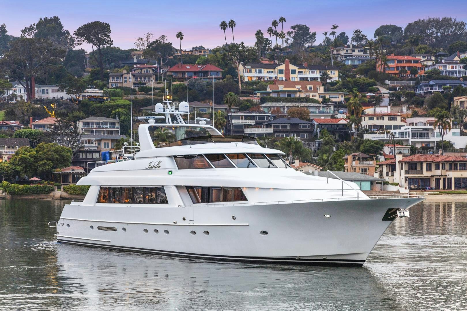 a white boat on the water aboard ISABELLA Yacht for Sale