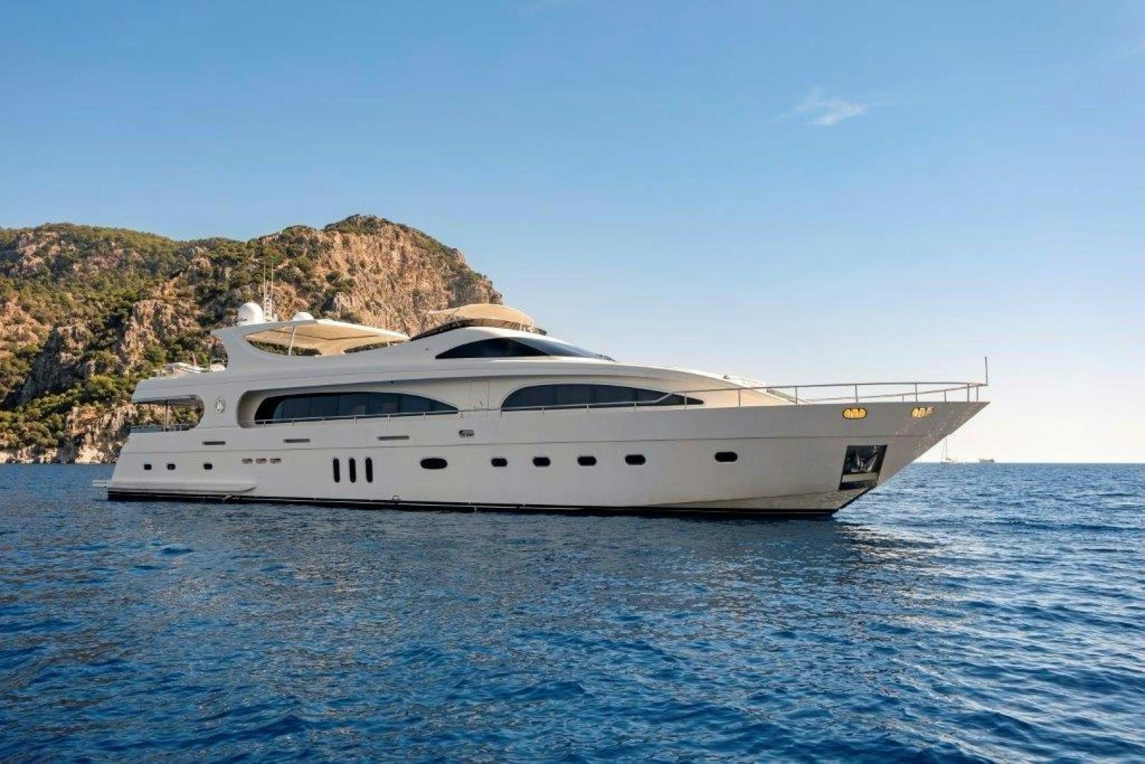 a yacht on the water aboard M&M Yacht for Sale