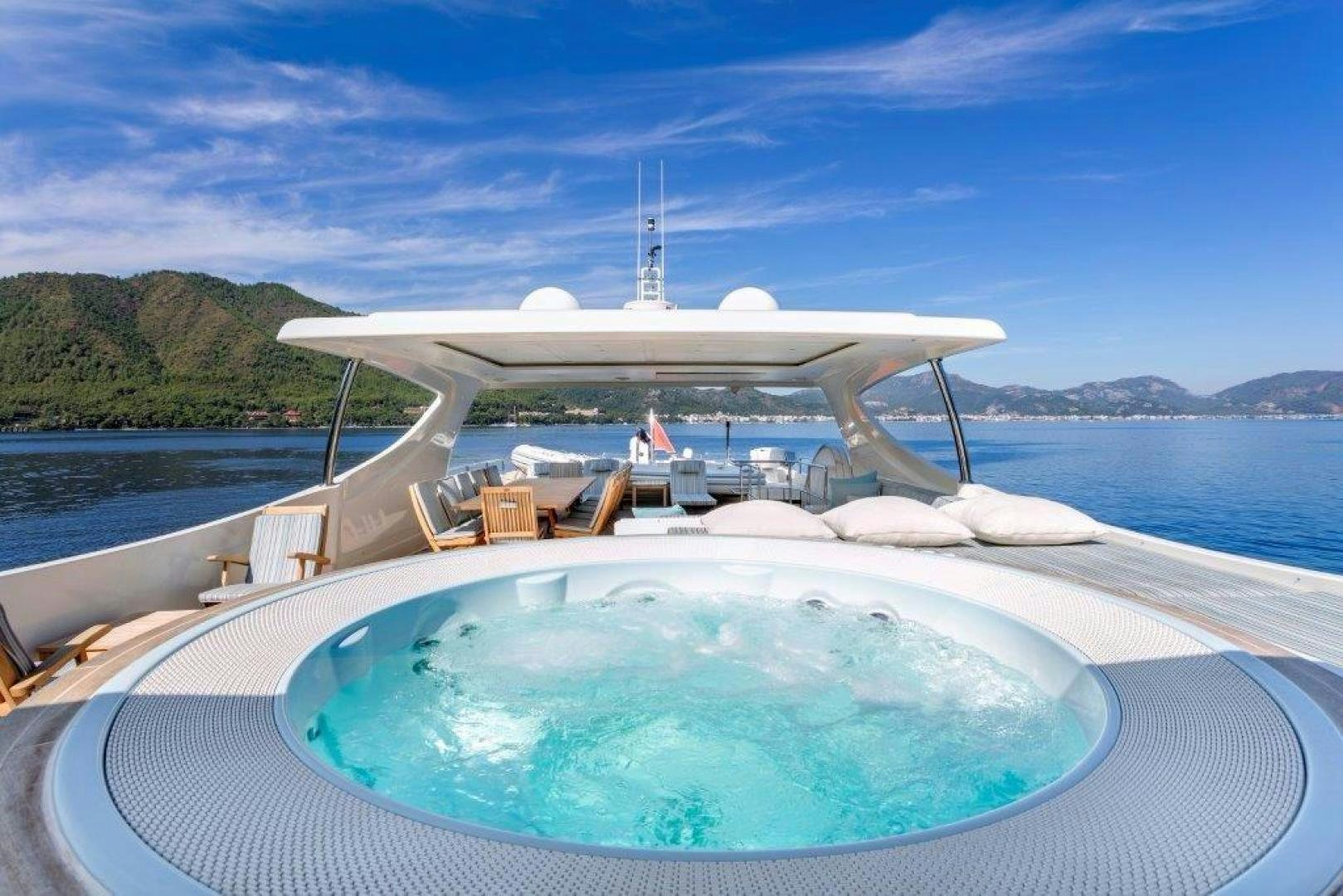 a boat on the water aboard M&M Yacht for Sale
