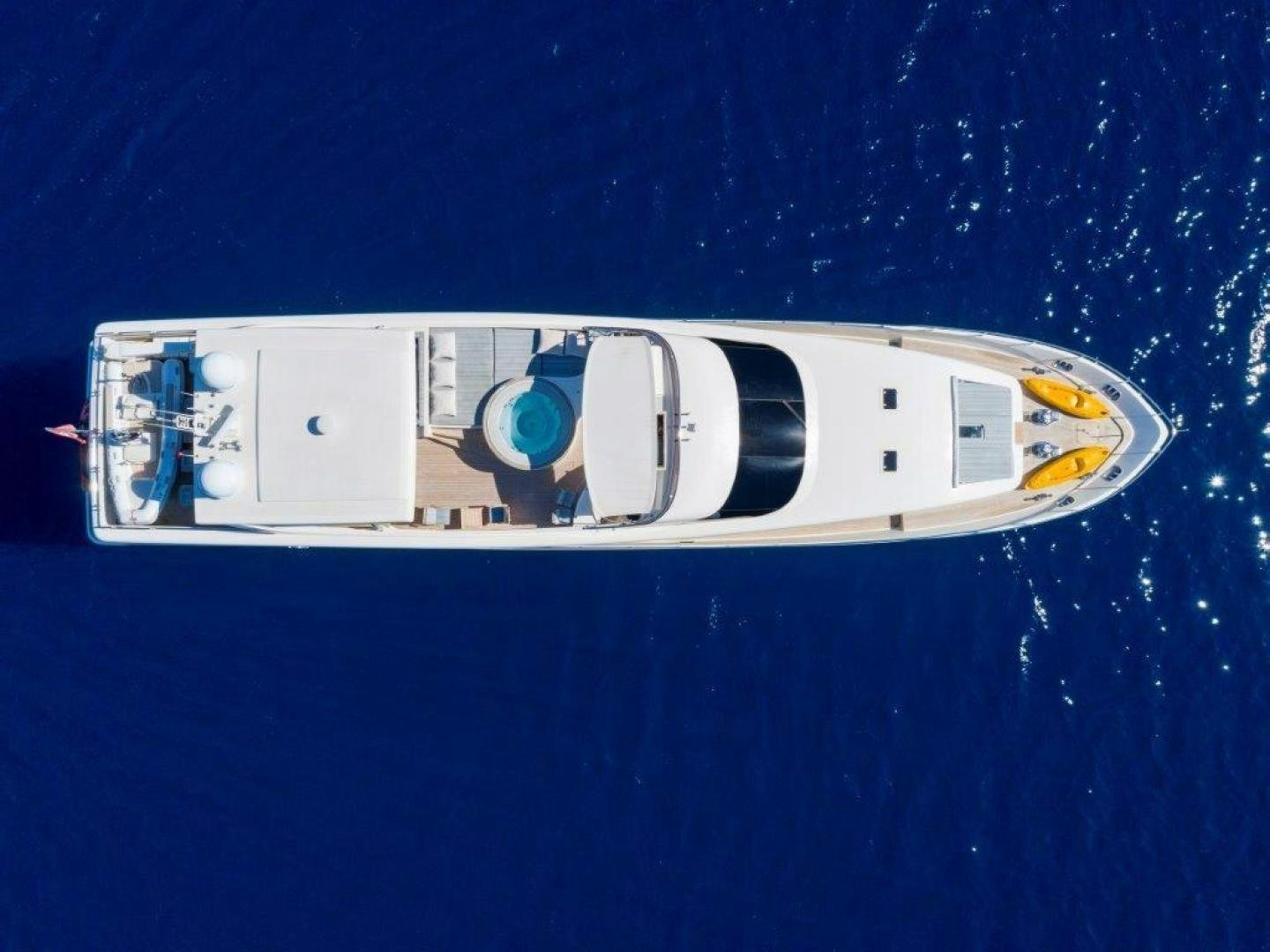 a space ship in space aboard M&M Yacht for Sale