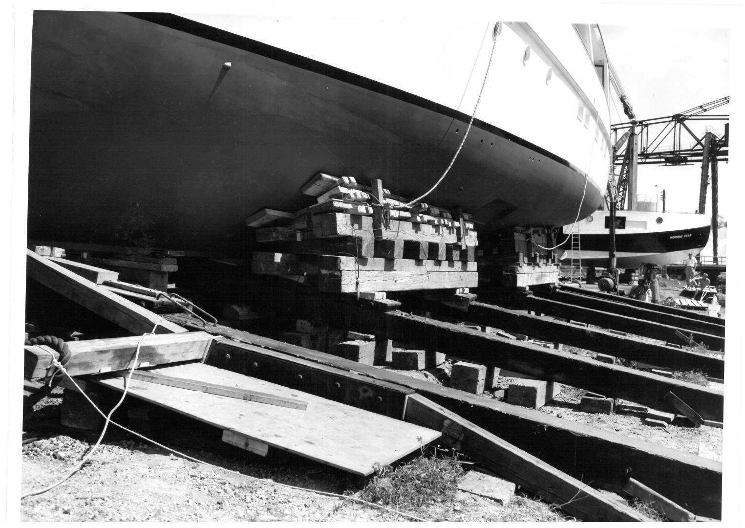 a boat on a dock aboard CHANTICLEER Yacht for Sale