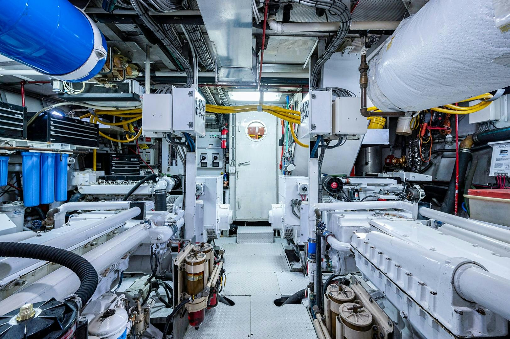 a room with several machines aboard CHANTICLEER Yacht for Sale