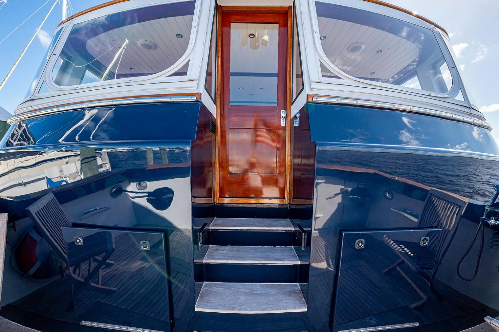 the inside of a train aboard CHANTICLEER Yacht for Sale