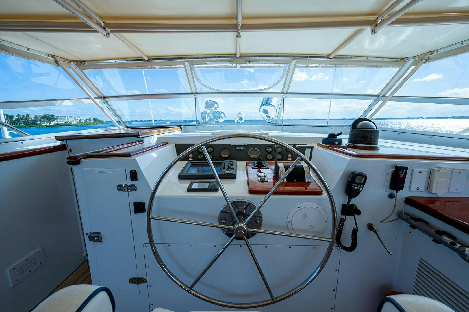 inside of a space ship aboard CHANTICLEER Yacht for Sale