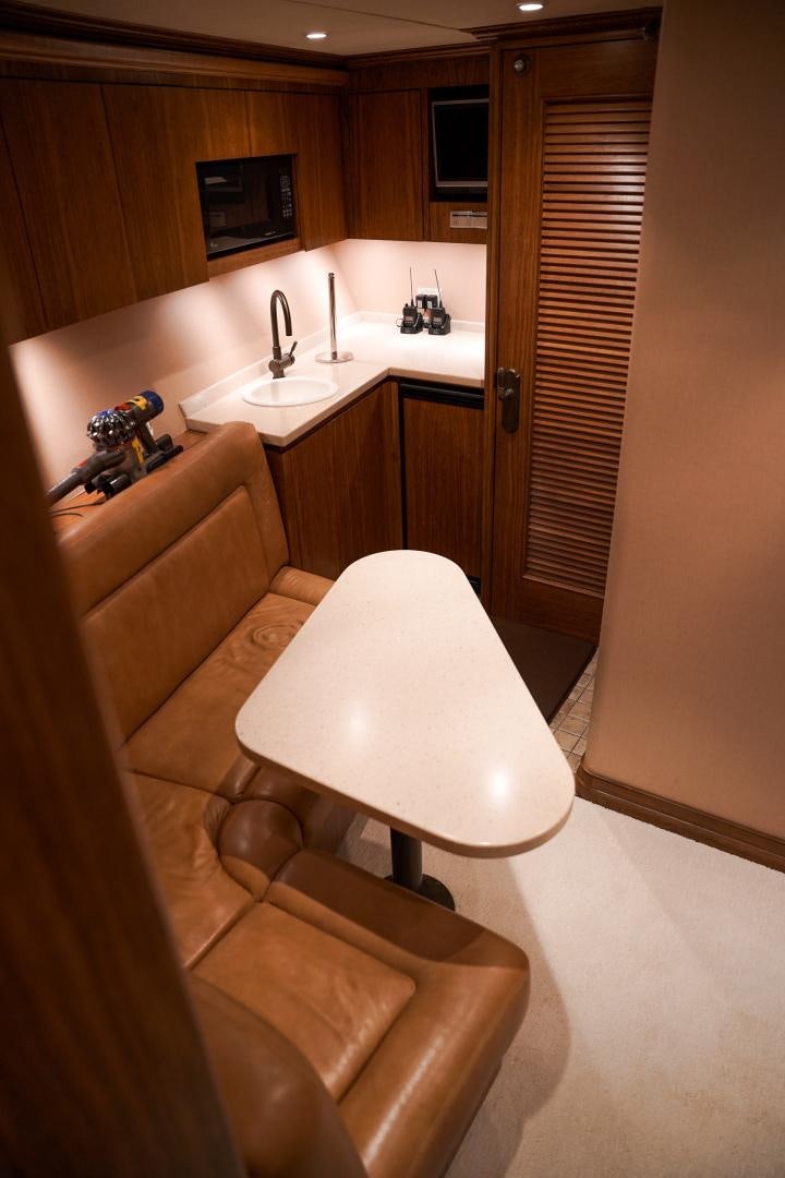 a lamp in a kitchen aboard RAISING DOUGH Yacht for Sale