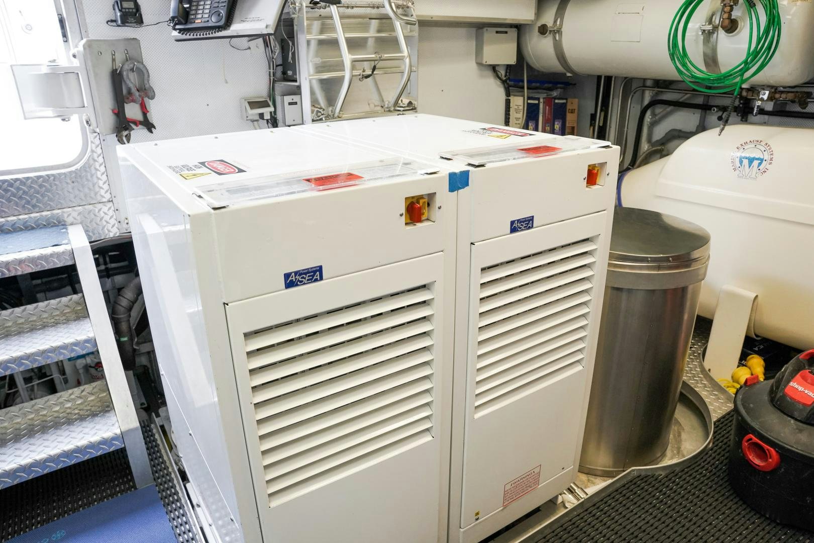 a machine with a vent aboard RAISING DOUGH Yacht for Sale