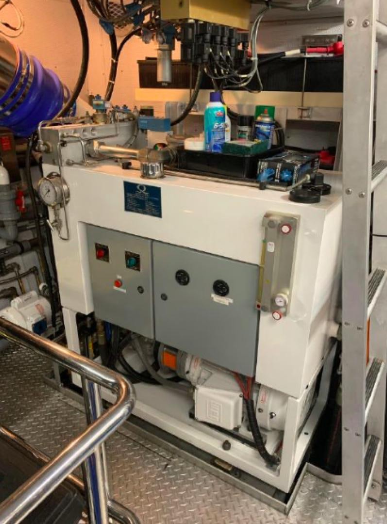 a machine with wires and equipment aboard RAISING DOUGH Yacht for Sale