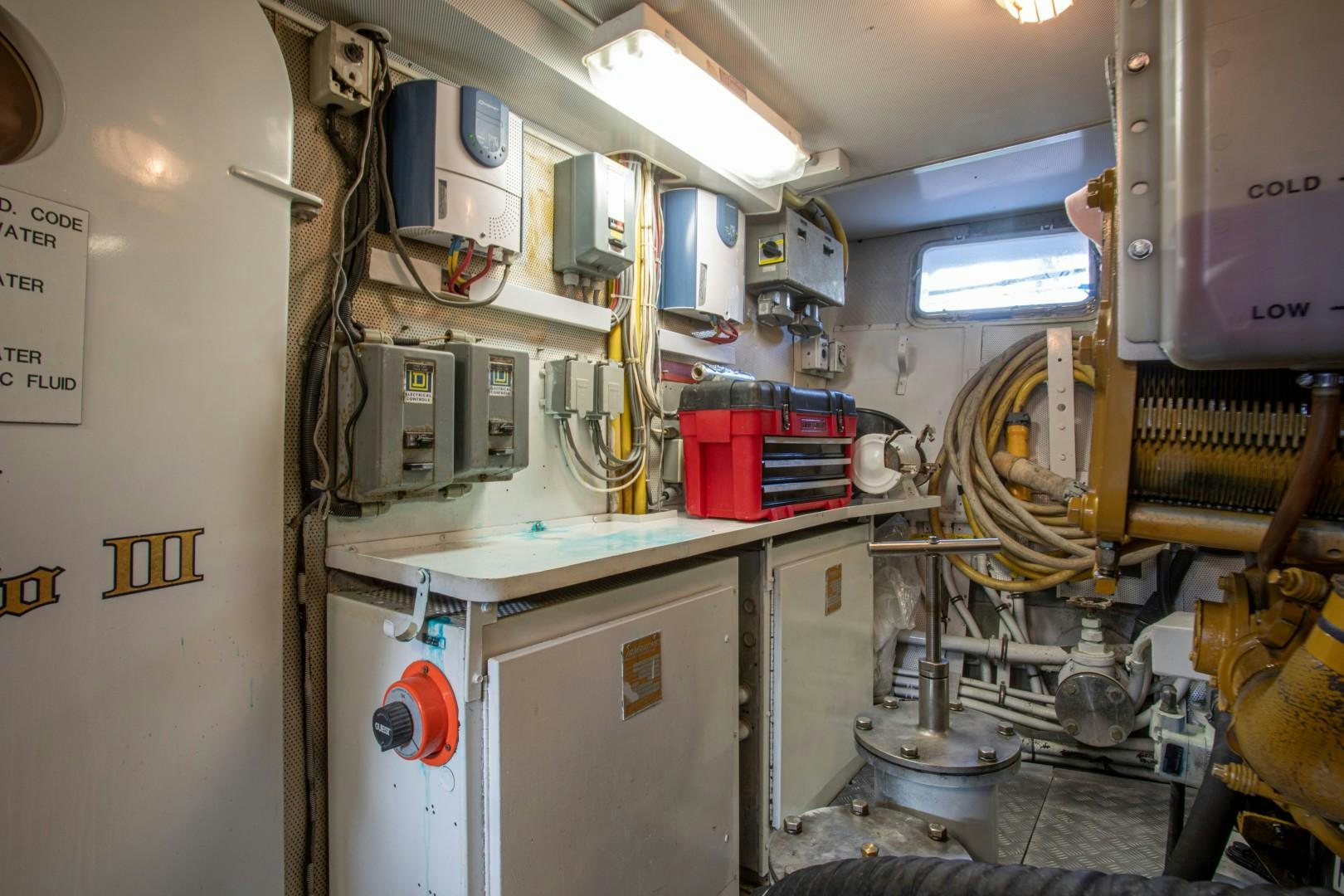 a room with machinery and equipment aboard ZANTINO III Yacht for Sale