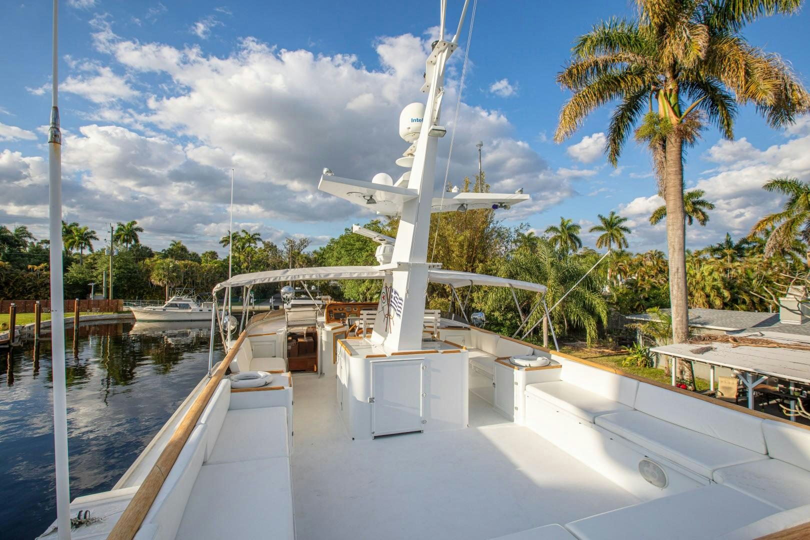 a large white boat in a body of water aboard ZANTINO III Yacht for Sale