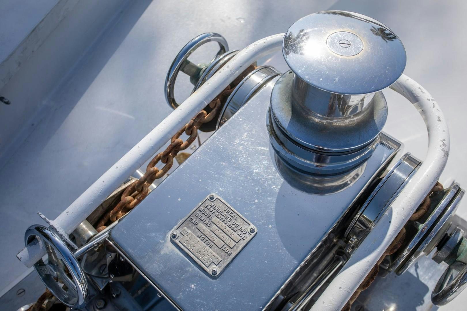 a machine with a metal handle aboard ZANTINO III Yacht for Sale