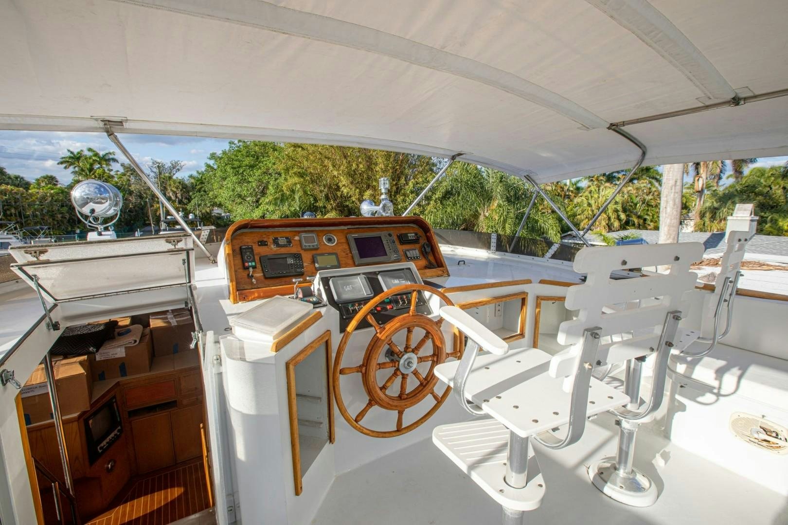 a car on a road aboard ZANTINO III Yacht for Sale