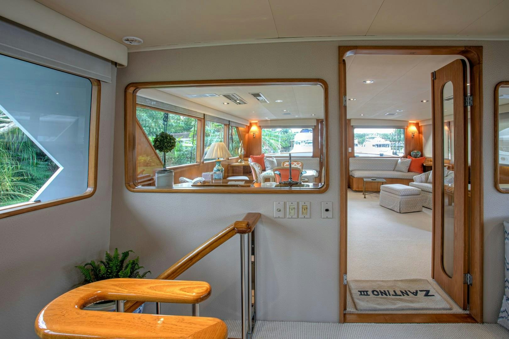 inside of a train aboard ZANTINO III Yacht for Sale