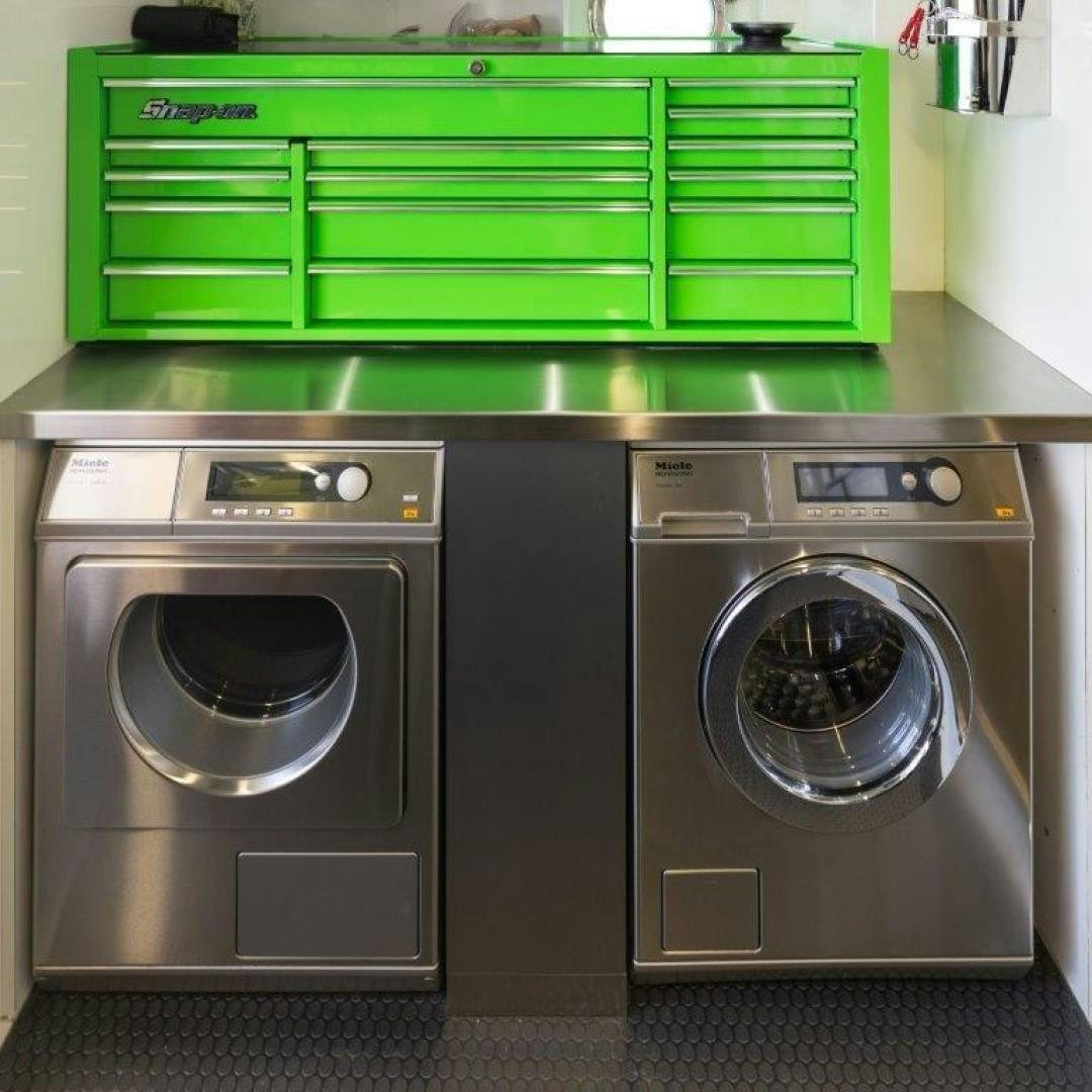 a couple of washers and dryers on a counter aboard AMANECER Yacht for Sale