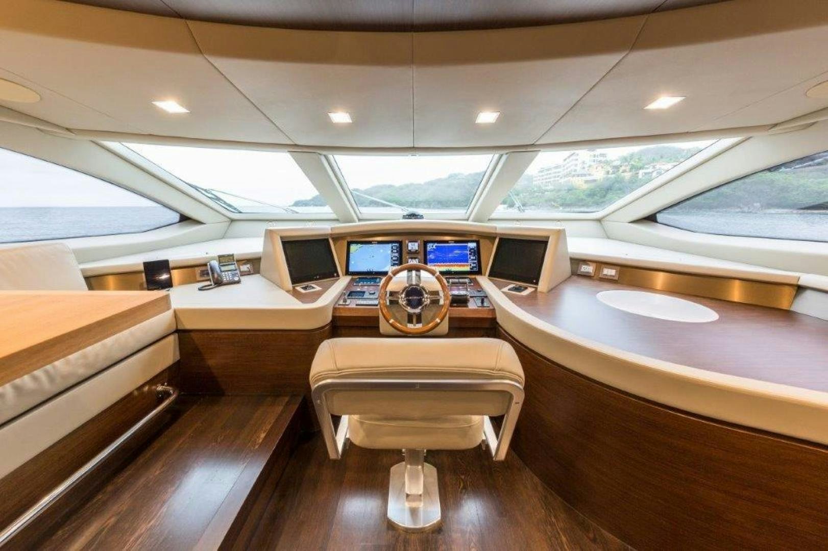 inside of a vehicle aboard AMANECER Yacht for Sale