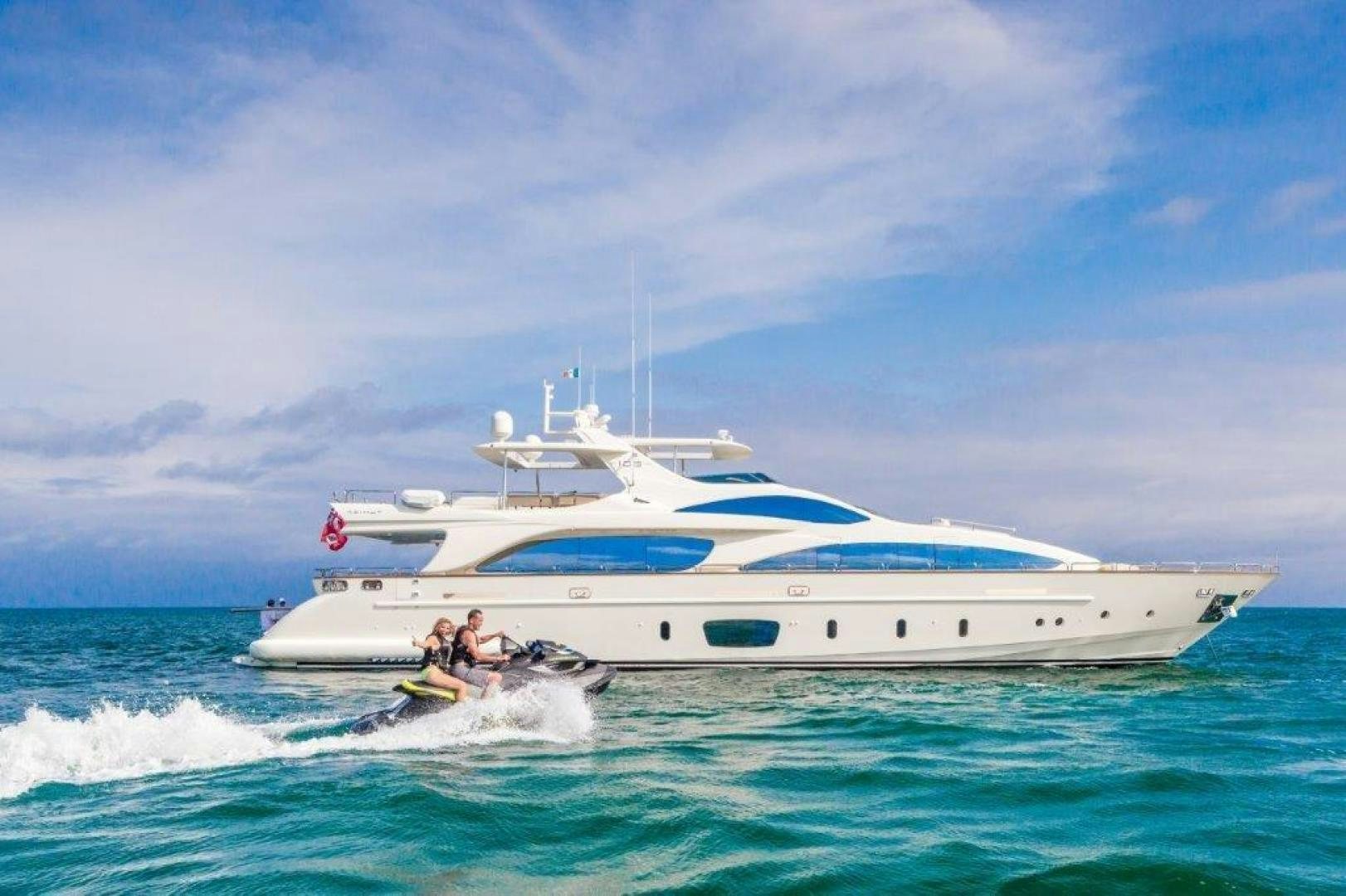 a boat in the water aboard AMANECER Yacht for Sale