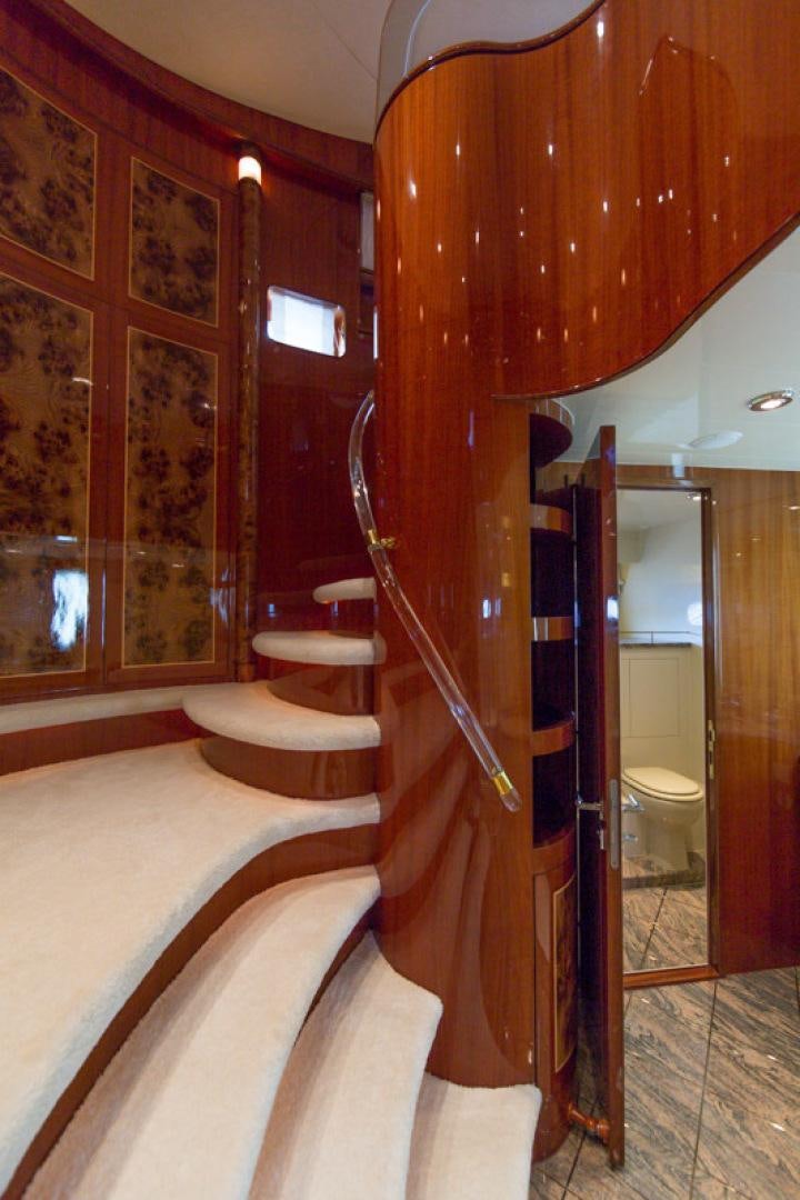 a bathroom with a standup shower aboard MR. CAT Yacht for Sale