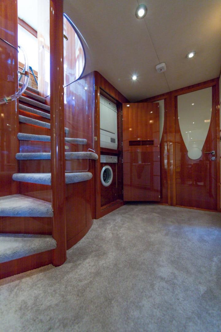 a staircase in a house aboard MR. CAT Yacht for Sale