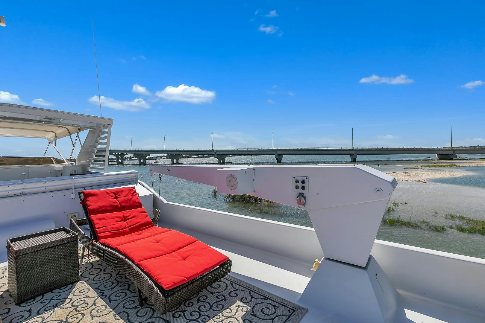 a boat on the water aboard LA VIDA Yacht for Sale