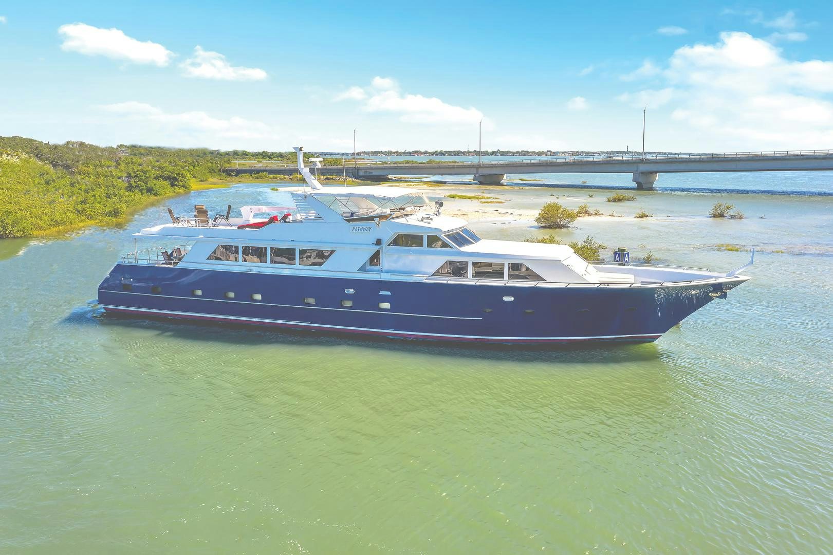 a boat in the water aboard LA VIDA Yacht for Sale