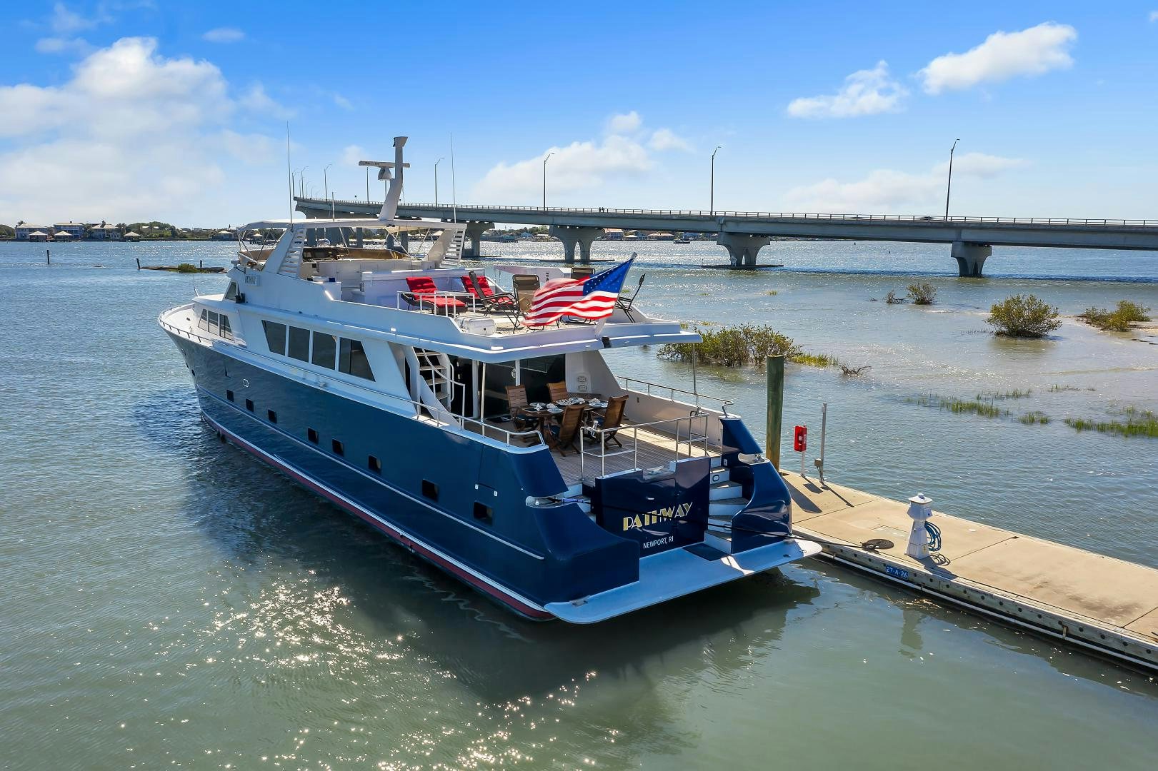 a boat on the water aboard LA VIDA Yacht for Sale