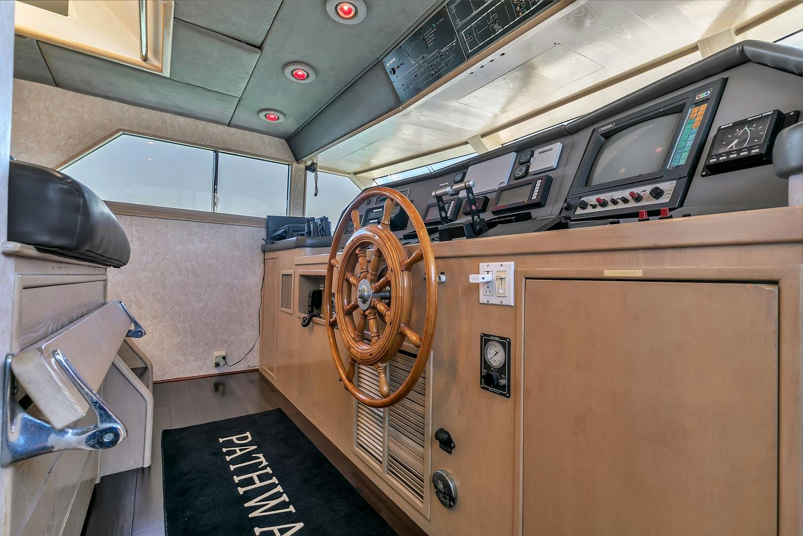 inside of a vehicle aboard LA VIDA Yacht for Sale