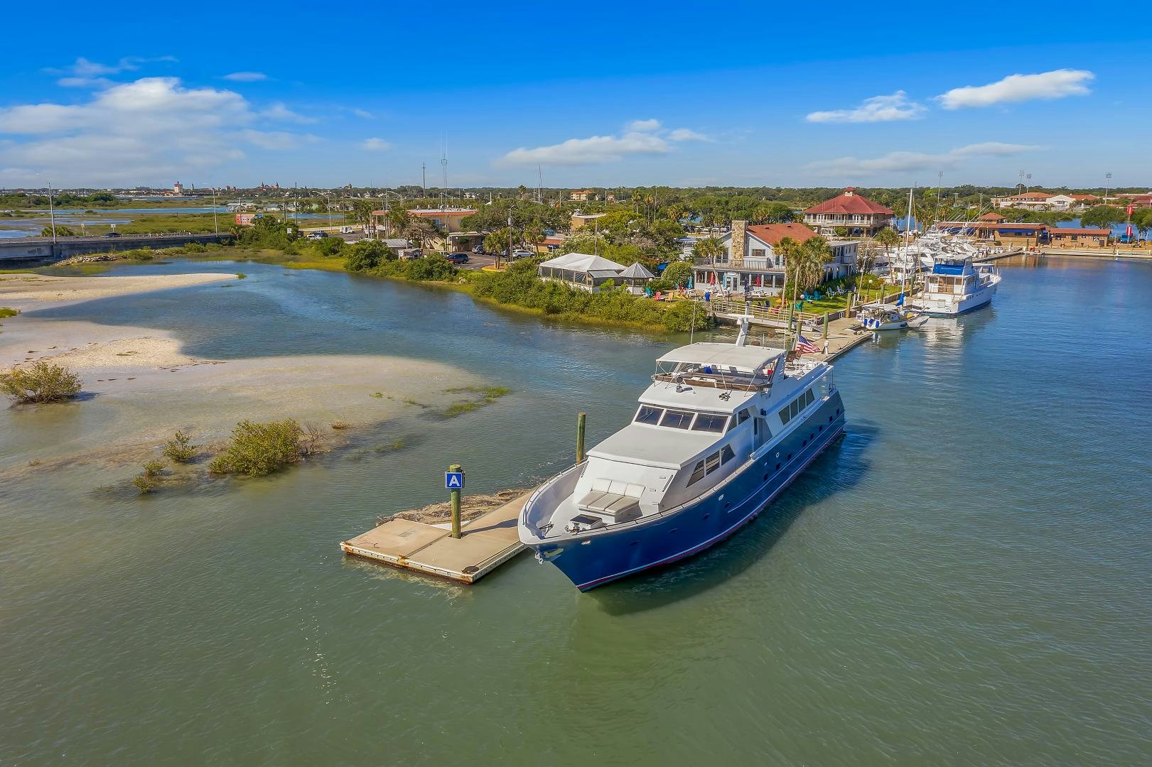 a boat on the water aboard LA VIDA Yacht for Sale