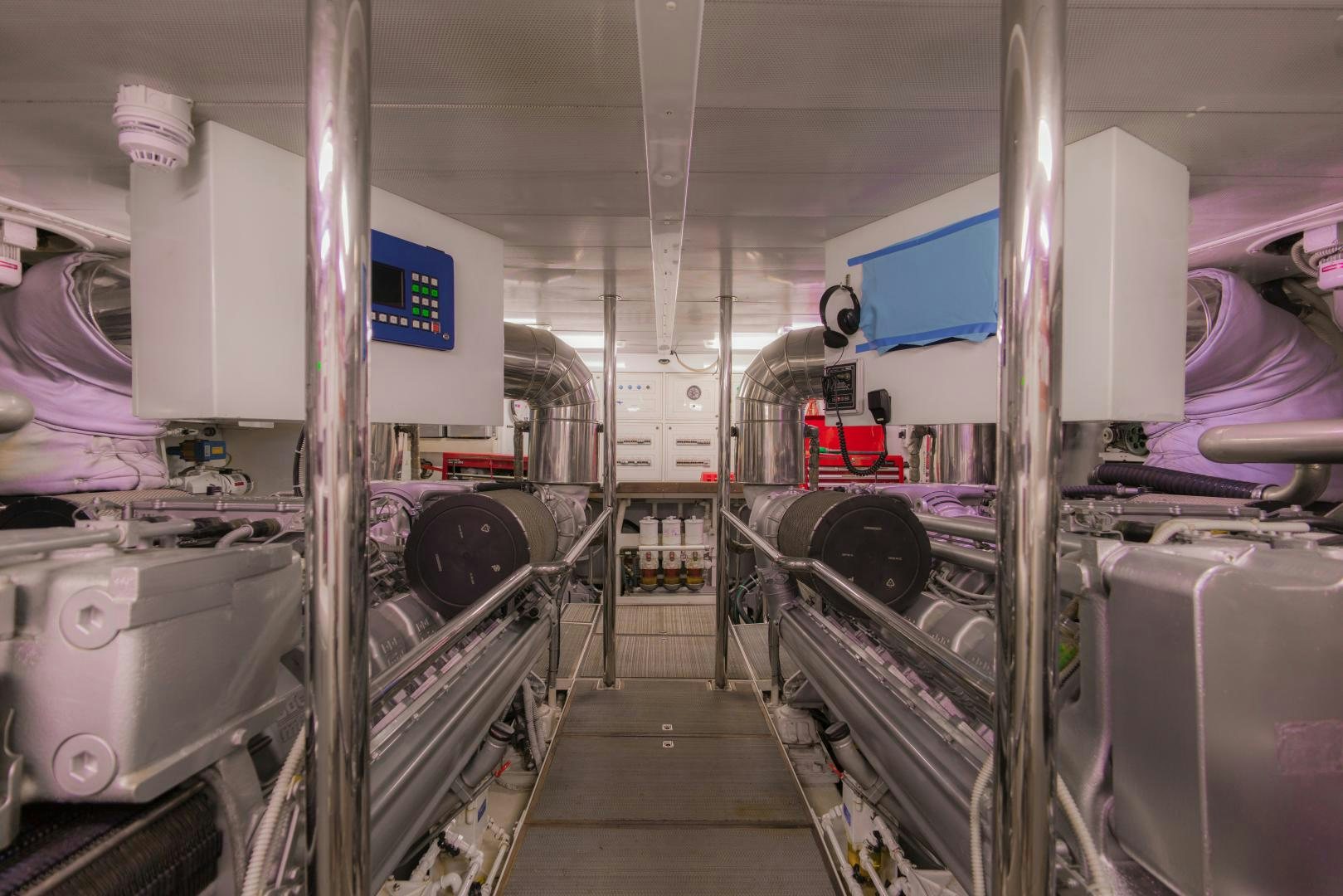 a room with large machines aboard AVELINE Yacht for Sale