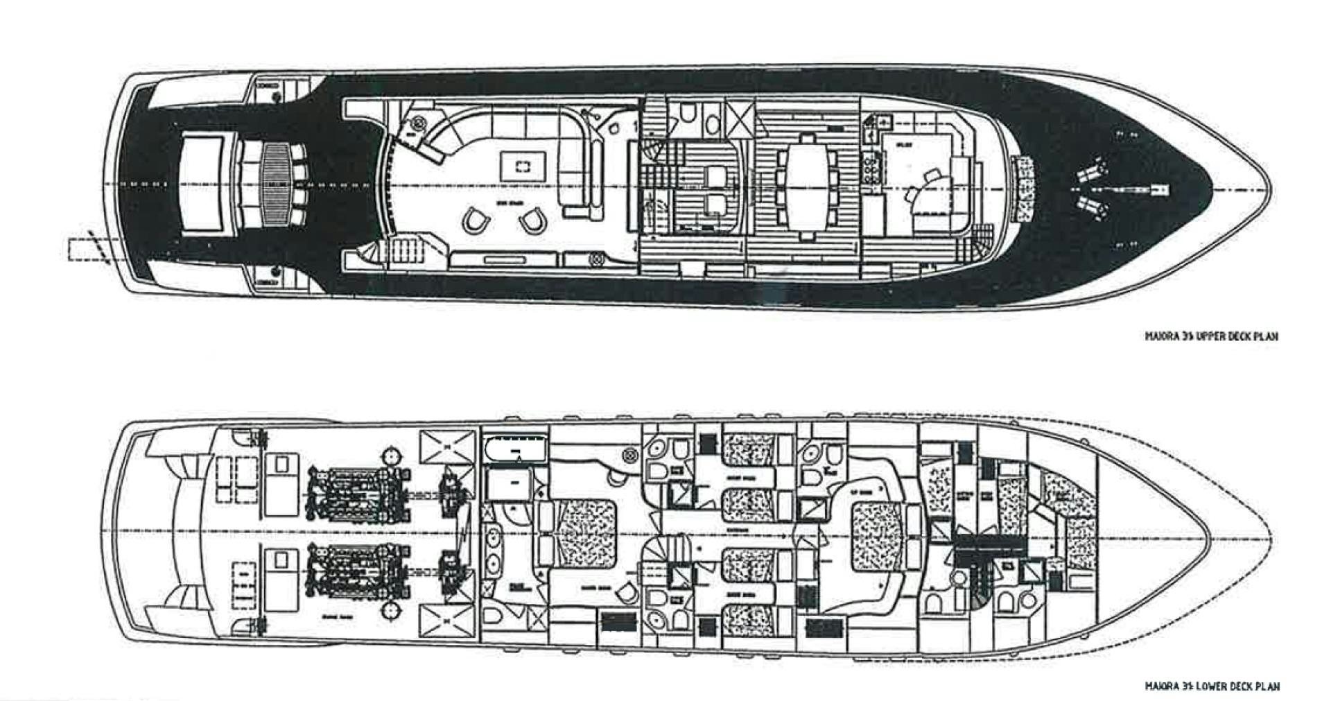 a black and white drawing of a car aboard AVELINE Yacht for Sale