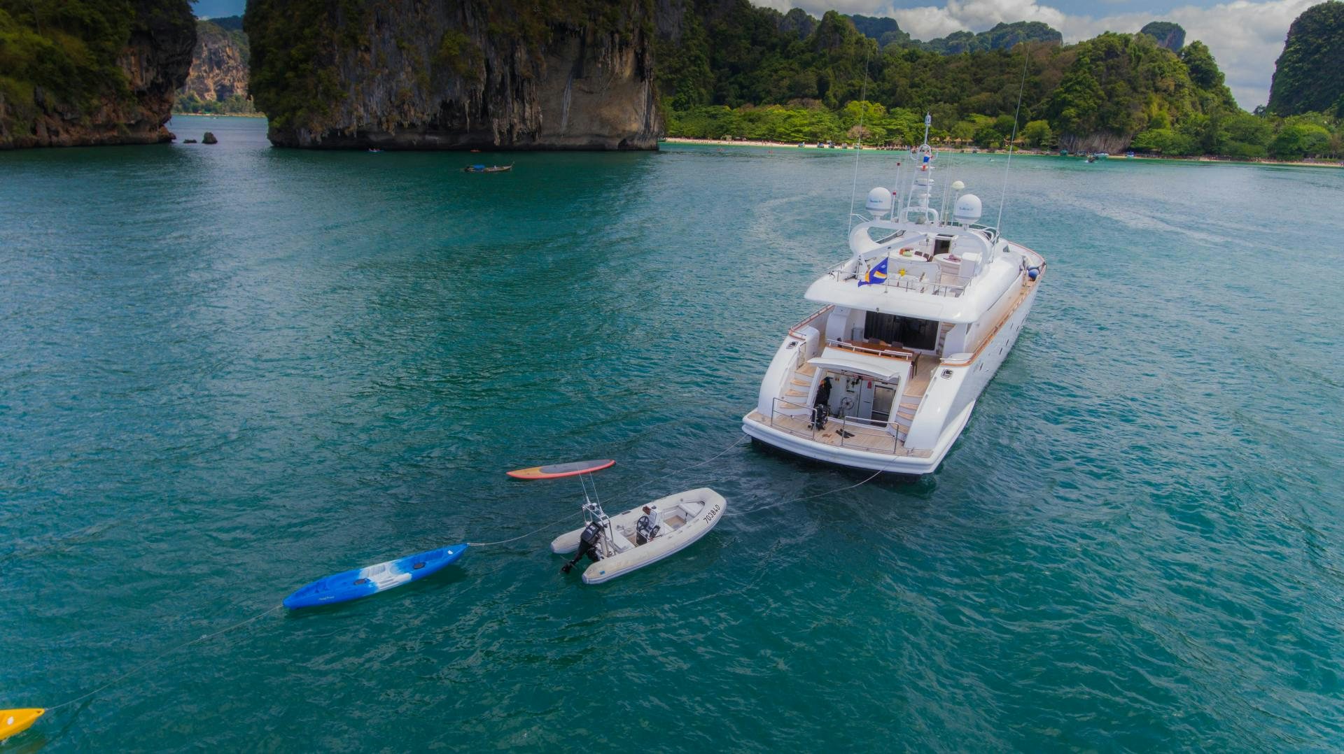 boats in the water aboard AVELINE Yacht for Sale