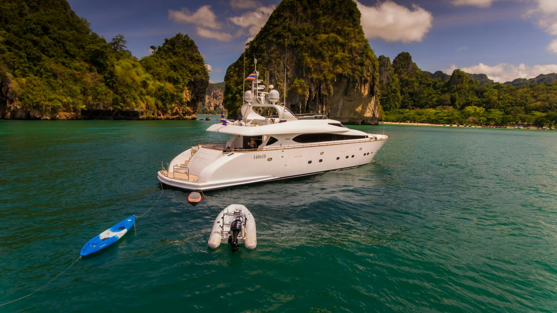 a boat in the water aboard AVELINE Yacht for Sale