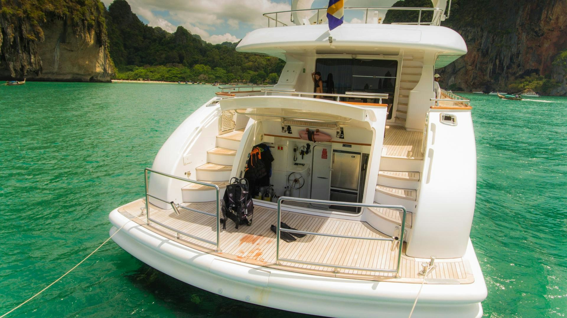 a boat on the water aboard AVELINE Yacht for Sale
