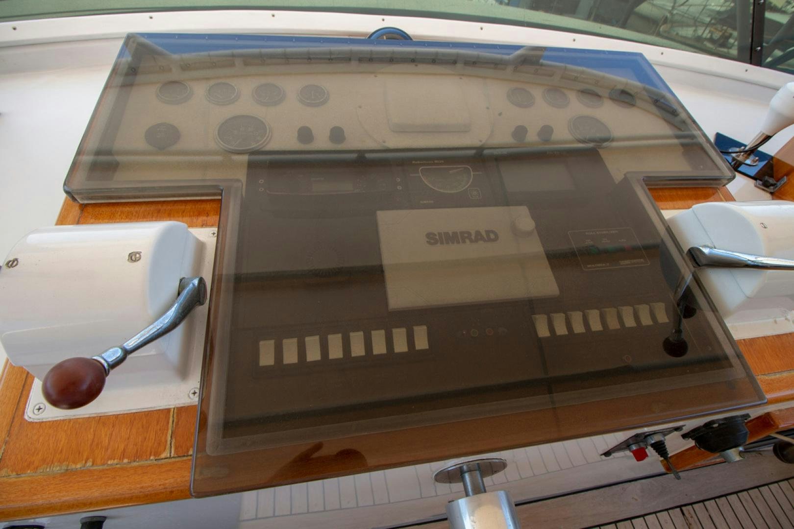 a close-up of a device aboard LIQUIDITY Yacht for Sale