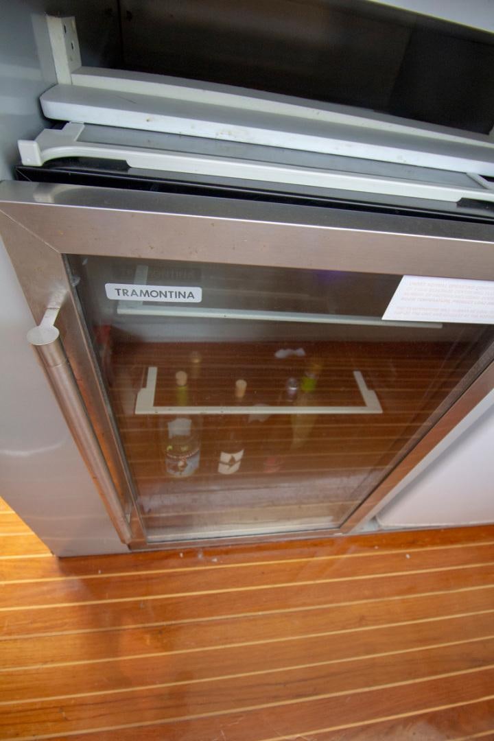 a silver oven with a glass door aboard LIQUIDITY Yacht for Sale