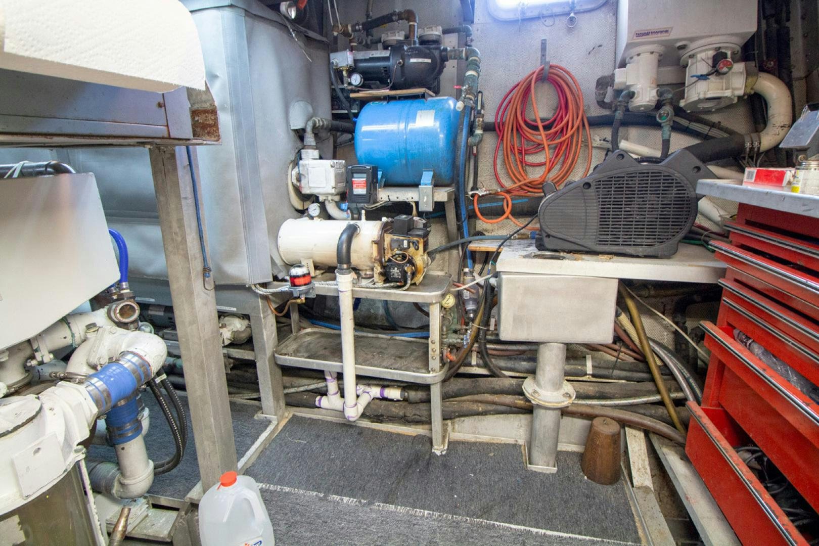 a machine with wires aboard LIQUIDITY Yacht for Sale