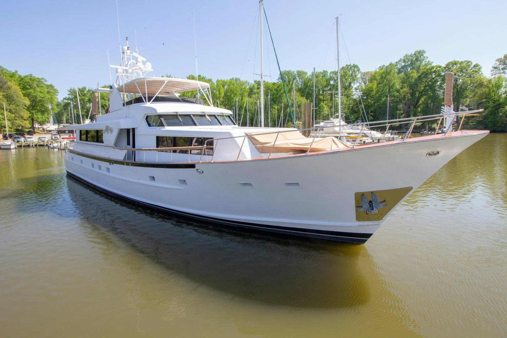a boat on the water aboard LIQUIDITY Yacht for Sale