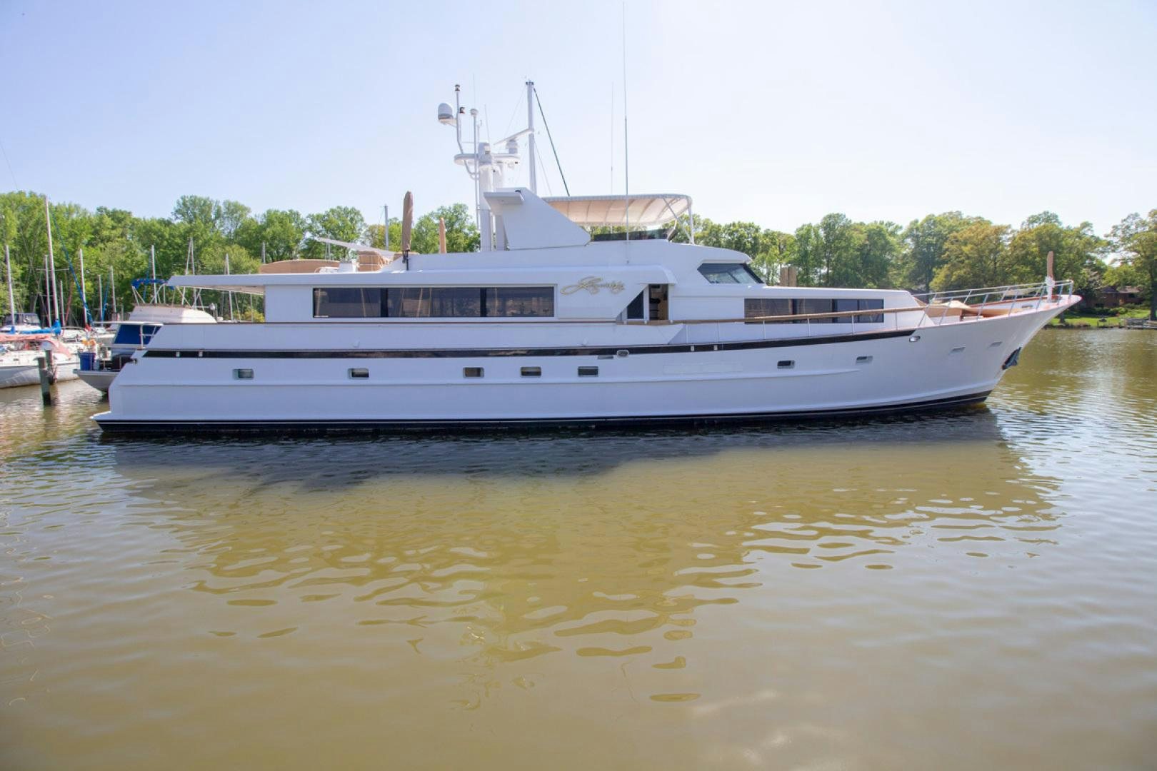 a boat on the water aboard LIQUIDITY Yacht for Sale