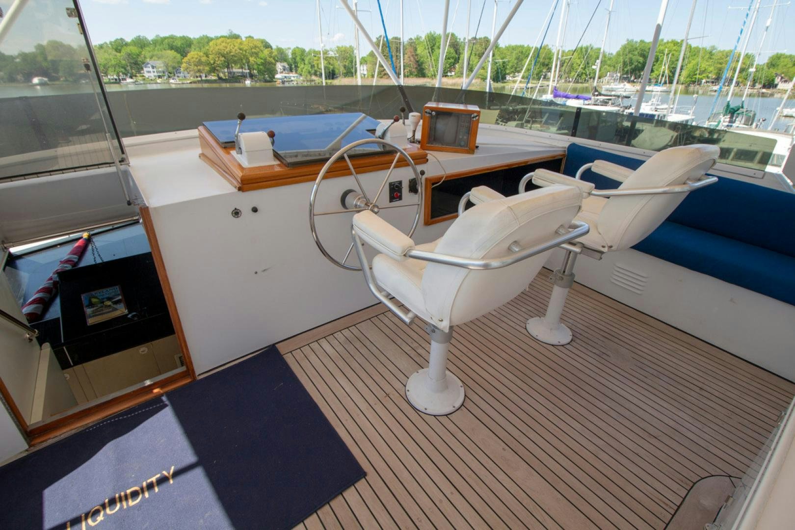 a boat on the water aboard LIQUIDITY Yacht for Sale