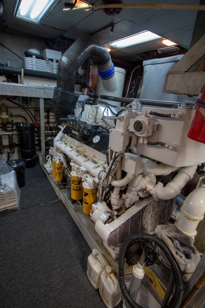 a machine with pipes and tubes aboard LIQUIDITY Yacht for Sale