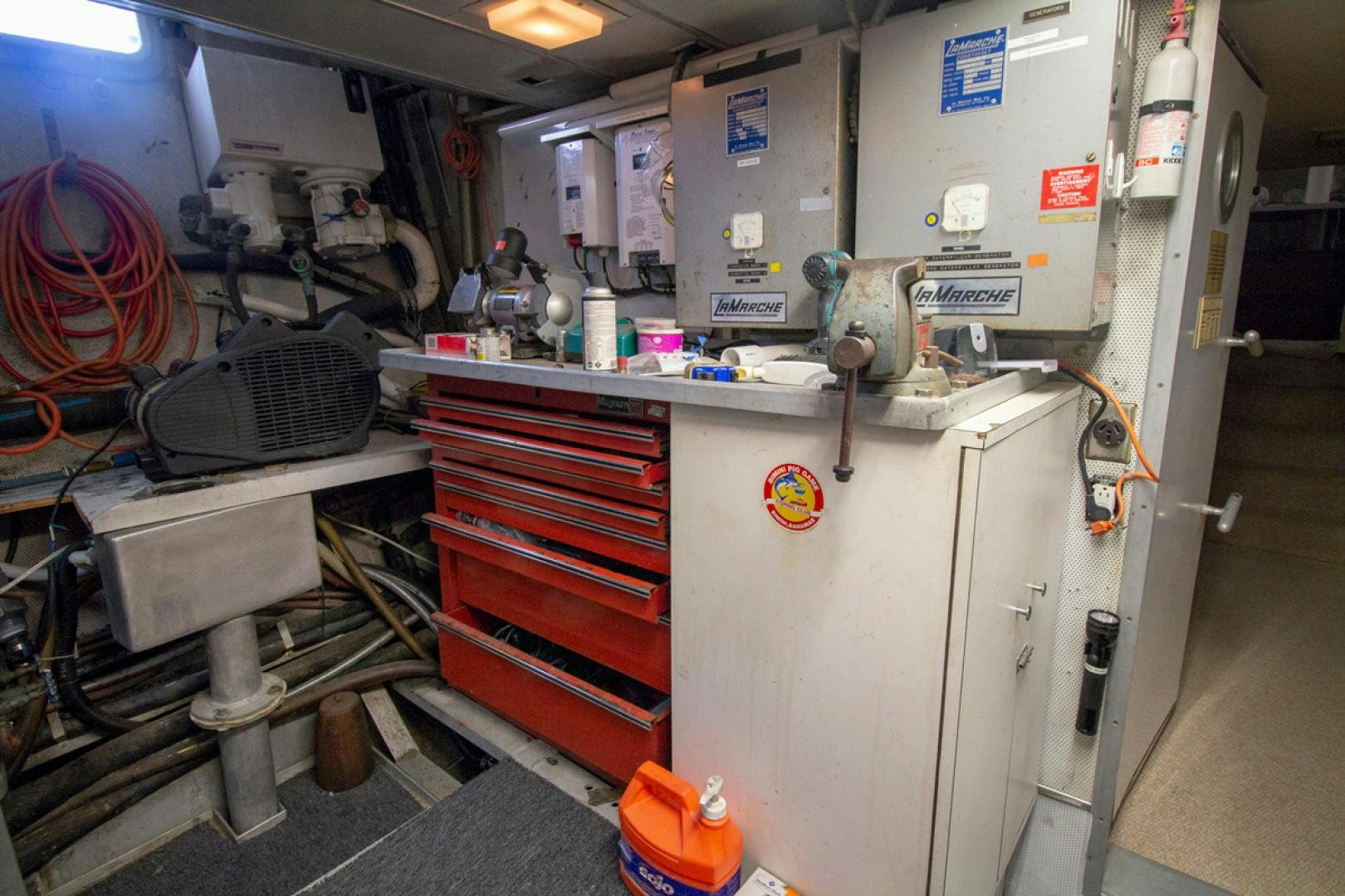 a room with machinery and equipment aboard LIQUIDITY Yacht for Sale